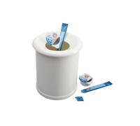 Westmark Poubelle de Table/Poubelle à Cosmétique, Volume : 1 Litre, Effet Porcelaine, Couvercle Amovible, Plastique, Blanc, 21202270