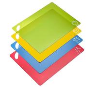 Westmark Tapis de découpe Practico – Lot de 4, plastique, lave-vaisselle, viande/poisson/légumes