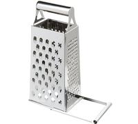 Westmark Râpe à crudités avec glissière de collecte, 4 surfaces de coupe et de râpage, Hauteur: 26,4 cm, acier inoxydable, Quattro, argenté, 11382270