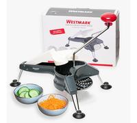 Westmark Râpe / Rabot à Légumes ou Coupe-légumes à 3 Tranches, Lames en acier inoxydable, Schnitzel Mouli, Anthracite/Argenté/Rouge, 11712260