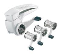 Westmark Râpe Rotative avec 3 Tambours de Coupe Différents, Acier Inoxydable/Plastique, Trio, Blanc/Gris, 11722260