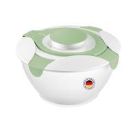 Westmark récipient à salade avec poignées et réservoir intégré pour la sauce vinaigrette, capacité : 6,5 litres, plastique, Praktika, transparent/blanc/vert, 2422227M