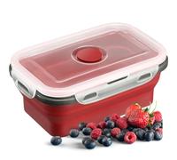 Westmark Récipient Alimentaire Pliable - Boîte à Lunch Pratique Idéale pour le Travail Ou pour la Conservation de la Charcuterie et du Fromage, lavable au lave-Vaisselle, Carrée, sans BPA - 600 ml