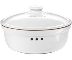 Westmark Römertopf-Plat à Four et Fait-Tout avec Couvercle Blanc