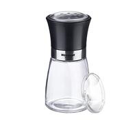 Westmark Salière à épices avec couvercle aromatique et trou grossier Capacité : 190 ml - Verre/acier inoxydable/plastique - Noir/argenté - 63512260