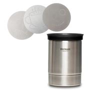 Westmark Saupoudreuse à Décoration/ à Cacao, Avec 4 Pochoirs à motifs, Capacité de remplissage : 250 ml, ø 7,5 cm, Acier inoxydable, 62842260