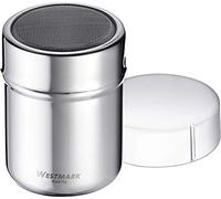 Westmark Saupoudreuse à Sucre Glace, Couvercle Conservant la Fraîcheur, Capacité : env. 80 - 100 gr, Plastique/Acier Inoxydable, Argent/Transparent, 69502260