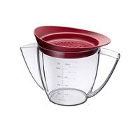 Westmark Séparateur de graisse avec couvercle passoire, volume: 1 Litre, plastique, transparent/rouge, 30752260