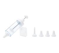 Westmark Seringue de Décoration/Garnissage, Avec 5 embouts ou Douilles, Capacité : 180 ml, Plastique / acier inoxydable, transparent / blanc, 31152260
