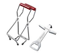 Westmark Set, 2pcs : 1 Ouvre-bocal + 1 Pince à Bocal, Plastique/acier de qualité supérieure, Vacumex, Argenté/Rouge, 105322E6