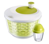 Westmark Set à Salade: 1 Essoreuse à Salade, 4,4 litres + 1 Gobelet, 0,25 litre, plastique, sans BPA, Spinderella, Couleur : Transparent/Blanc/Vert, 243022E7