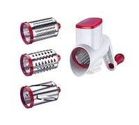 Westmark Set Accessoire Râpe à Tambour avec 3 Tambours de Découpe, Set pour Hachoir -Frecher Fritz- (9704) ou Presse-Agrume -Vita Freund-(9706), Plastique, Scharfe Herta, Blanc/Rouge, 97032260
