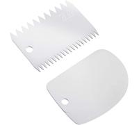 Westmark Ensemble Raclette à pâte et Peigne de Glaçage, 2 pièces, plastique, blanc, 30852270