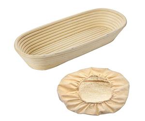 Westmark Set de Panier, 2 pièces, Paniers Ovale + Housse, Roseau/Coton, Beige clair/beige, 3202227B