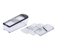 Westmark Set de Râpes/Trancheurs avec 4 inserts de Coupe et Récipient Collecteur, Acier inoxydable/plastique, Technicus Quadro, Transparent/noir/argenté, 14352260