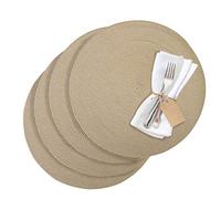 Westmark, Set de Table/Sous-Plat, CIRCLE, Crème, lot de 4, Lavable, Synthétique, Ø 38 cm, Saleen Edition, 01211054154