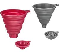 Westmark Set d'entonnoirs en silicone, rouge/gris, 2 pièces (1 set)