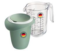Westmark Set pâtisserie - 2 pièces, pot mélangeur, pichet Gerda, 1 l chacun | Pot mélangeur anti-éclaboussures, plusieurs graduations, pieds antidérapants, Made in Germany, sans BPA, 315122E9