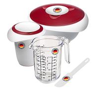 Westmark Set pâtisserie Gerda - bol 3,5 l, pot mélangeur, pichet, racloir | Pot mélangeur et pichet doseur 1 l chacun, anneau anti-éclaboussures, racloir-démouleur, Made in Germany, sans BPA, 315522E7