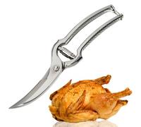 Westmark Set pour Volaille, 3 pièces, 1 Ciseaux à Volaille avec Mécanisme à Ressort, 1 Aiguille à dresser + 1 Fil de Cuison 60m, Acier inoxydable/polyester, Classic, Argenté/Blanc, 137122E6