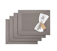 Westmark Sets de table, 4 pièces, 42 x 32 cm, Synthétique, Gris/brun, édition Saleen : Home