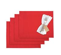 Westmark Sets de table, 4 pièces, 42 x 32 cm, Synthétique, Rouge, édition Saleen : Home