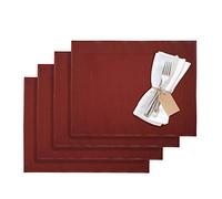 Westmark Sets de table, 4 pièces, 42 x 32 cm, Synthétique, Rouge foncé, édition Saleen : Home