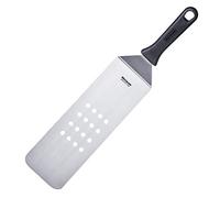 Westmark Spatule/Grattoir Professionnelle, Coudée, Flexible, Perforé, Dimensions de la Lame : 9,5 x 27,5 cm, Longueur : 43 cm, Acier Inoxydable/Plastique, Master Line, Noir/Argent, 13432270
