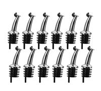Westmark Spiritueux de Bec verseur pour Bouteilles de Gastro, Bouchon en Plastique/Laiton, sans Nickel, Classic, Noir/Argent, Laiton, Vert foncé, 12er Pack