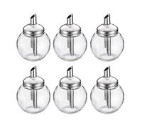 Westmark Sucrier, 6 Pièces, Capacité : env. 250 ml, Verre/Acier Inoxydable, Roma, Transparent/Argent, 654422E2