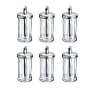 Westmark Sucrier, 6 Pièces, Capacité : env. 300 ml, Verre/Acier Inoxydable, New York, Argent/Transparent, 652622E2