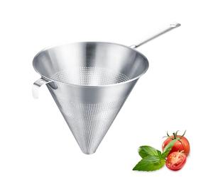 Westmark Tamis pointu Chinois Pro - passoire fine avec perforations sur tout le pourtour - passoire en acier inoxydable - parfait pour les bouillons, crèmes et sauces - argent, Ø 23 cm