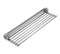 Westmark Tapis d'égouttement Enroulable, Bord en Silicone Flexible, Acier Inoxydable, Home, Gris/Argent, 52512260