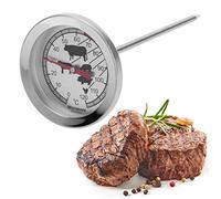Westmark Thermomètre à Viande, Avec Symboles pour une Lecture Facile, Acier Inoxydable, Argenté/Rouge, 12692270