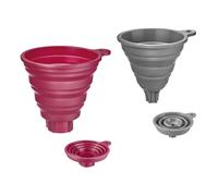 Westmark Set d'entonnoirs en silicone, rouge/gris, 2 pièces (1 set)