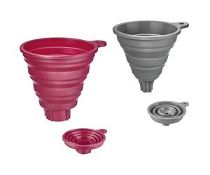WESTMARK Trichter-Set Silikon 2teilig rot + grau