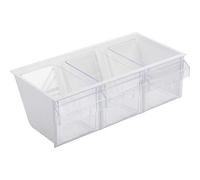 Westmark Unité de Distribution, 3 Distributeurs, Capacité : env. 1 L, Plastique, Milano, Transparent/Blanc, 76072240