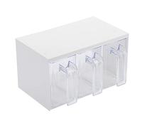 Westmark Unité de Distribution, 3 Distributeurs, Capacité : env. 1 L, Plastique, Roma, Transparent/Blanc, 73052260