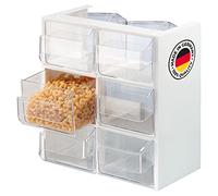 Westmark Unité de Distribution, 6 Distributeurs, Capacité : env. 1 L, Plastique, Venezia, Transparent/Blanc, 78052240