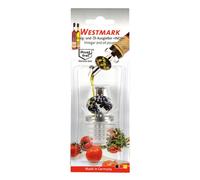 Westmark Verseur à vinaigre,liège silicone avec clochette avec décor "Inox Vinaigre Spécial