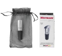 Westmark Bouchon de Bouteille de Vin, Monopol Edition, Acier Inoxydable/Silicone, Silvio, Argenté/Noir, 61913360