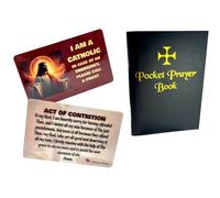 Westmon Works Carte portefeuille plastifiée « I Am Catholic Call a Priest » avec livre de prières de poche catholique