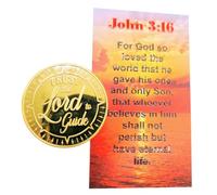 Westmon Works Gods Word is Our Compass Lot de jetons de poche en métal avec John 3:16, Small, Métal, Pas de gemme