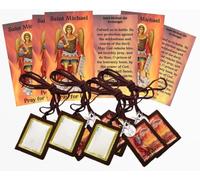 Westmon Works Lot de 12 cartes de prière en feutre marron pour la Saint Michel, Laine, Pas de gemme