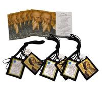 Westmon Works Lot de 12 cartes sacrées et scapulaires de Saint-Benoît en vrac pour salle de classe - Lot de 12 cartes de prière traditionnelles en feutre marron, Laine, Pas de gemme