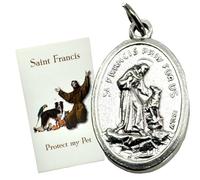 Westmon Works Médaille de Saint François avec carte de prière format portefeuille et bijou en métal fabriqué en Italie, Small, Métal, Pas de gemme