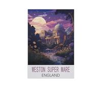 Weston-Super-Mare, Angleterre，Puzzle 1000 Pièces en Bois Divertissement Puzzles Jouets Très Difficile Adulte Et Adolescent Casual Jigsaw Puzzle Puzzle（75x50cm）-AJ72