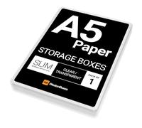 WestonBoxes A5 Fin de Rangement en Plastique ou Boîte de présentation pour Papier A5 (Transparent, Lot de 1) SBW-A5-SLIM