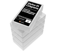 WestonBoxes Essentiels de Papeterie pour Stylos, Crayons et Outils - Boîtes de Rangement en Plastique avec Couvercles (Transparent, Lot de 5)