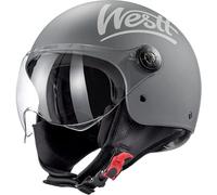 Westt Casque Jet Moto Homme Femme avec visière Casque Scooter Chopper cyclomoteur rétro Pilote Casques de Moto Demi-Coque avec certifié ECE 22.06